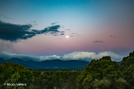 Moon over the mountains