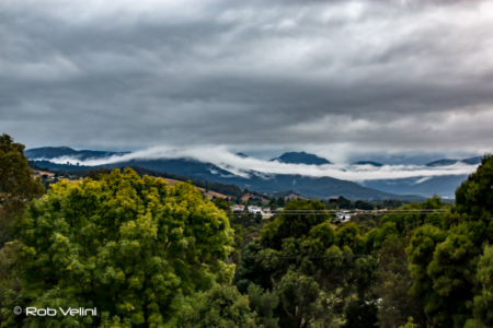 Clouds under the mountain