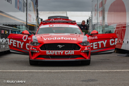 Symons Plains Mustang safety car