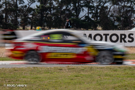 Chaz Mostert wizzing past at Symmons Plains