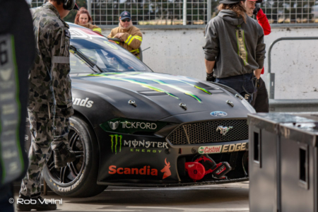 Paddock photo of the Tickford Mustang